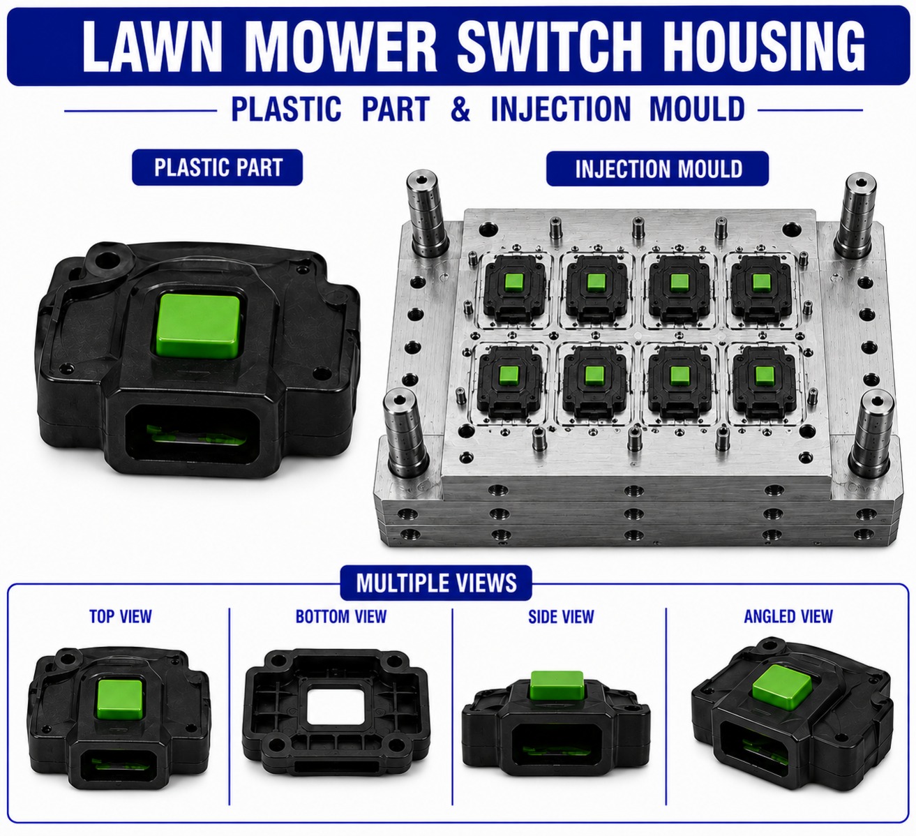 Lawn Mower Plastic Switch Housing Mould and Moulding Services